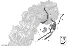 Система вентиляц.картера/маслоотделитель для BMW I01N i3s 120Ah Rex XB4 (схема запасных частей)