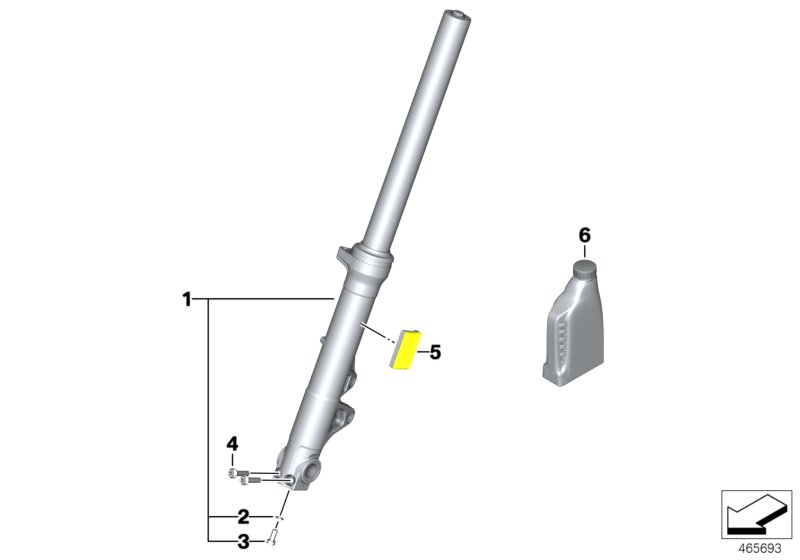 Телескопическая вилка для MOTO K32 R nineT Racer (0J21, 0J23) 0 (схема запчастей)