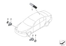 Парковочный помощник для BMW G30 520dX XD5 (схема запасных частей)