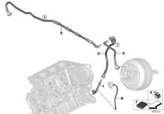 Вакуумный трубопр.усилителя тормозов для BMW F23 230i B48 (схема запасных частей)