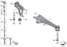 Крепление КПП для MINI F60 Cooper SE ALL4 B38X (схема запасных частей)