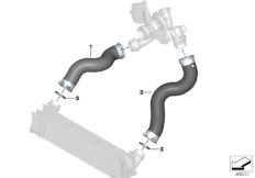 Воздуховод наддувочного воздуха для BMW F21N 116d ed B37 (схема запасных частей)