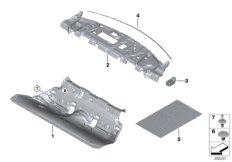 Звукоизоляция Зд для BMW F87 M2 N55 (схема запасных частей)