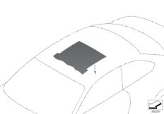 Звукоизоляция крыши для BMW F87 M2 N55 (схема запасных частей)
