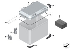 Детали алюминиевого чемодана для BMW K50 R 1200 GS 17 (0A51, 0A61) 0 (схема запасных частей)
