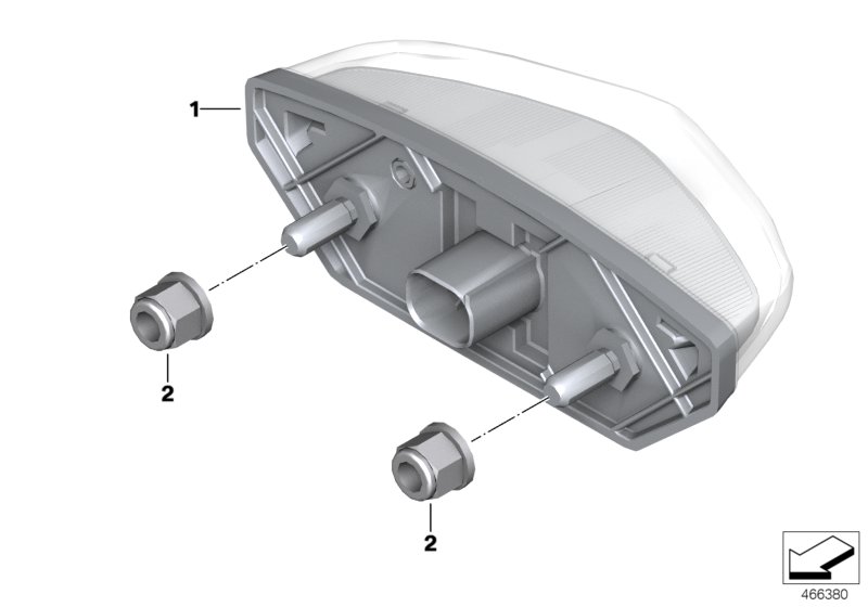 Светодиодный блок задних фонарей для BMW K21 R nineT 16 (0J01, 0J03) 0 (схема запчастей)