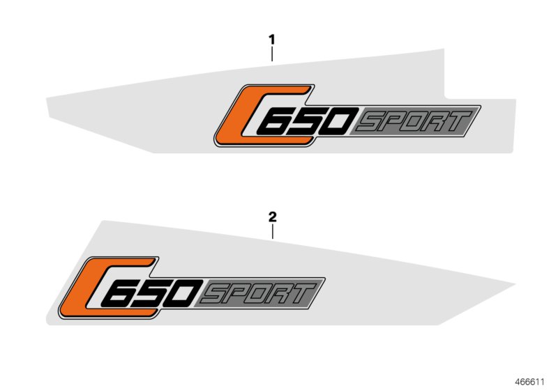 Задняя эмблема для MOTO K18 C 650 Sport 16 (0C04, 0C14) 0 (схема запчастей)