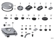 Пробки/заглушки для BMW F57 Cooper S B46C (схема запасных частей)