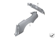 Крыло/облицовка задней части для ROLLS-ROYCE RR6 Dawn N74R (схема запасных частей)