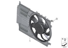 Кожух вентилятора с вентилятором для BMW M13 Zinoro 60H/100H B38X (схема запасных частей)