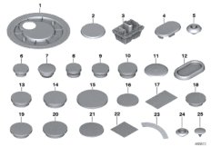 Пробки/заглушки для MINI F54 One D B37 (схема запасных частей)
