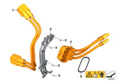 Жгут проводов промежуточного контура для BMW K17 C evolution (0C03) 0 (схема запасных частей)
