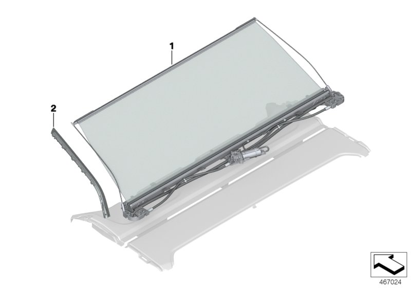 Солнцезащитная штора Individual для BMW G12 730Li B48 (схема запчастей)