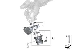 Корпус дроссельной заслонки для BMW F36N 418d B47 (схема запасных частей)