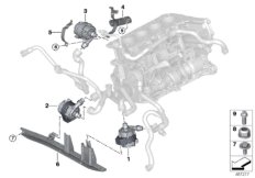 Электрический насос ОЖ для BMW F30N 330e B48X (схема запасных частей)