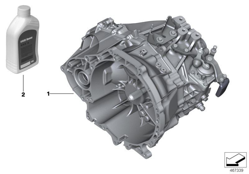 Механическая коробка передач GS6X60BA для BMW F60 Cooper S ALL4 B48 (схема запчастей)