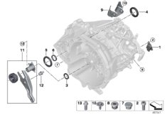 Детали коробки передач GS6X60DA для MINI F60 Cooper D ALL4 B47B (схема запасных частей)