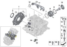 Блок цилиндров/дополнительные элементы для BMW I01 i3 60Ah Rex IB1 (схема запасных частей)