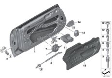 Дверь Пд, петли/ограничитель двери для BMW RR5 Wraith N74R (схема запасных частей)