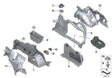 Обшивка багажного отделения Бок для BMW F30N 330e B48X (схема запасных частей)