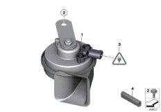 Фанфарный звуковой сигнал для BMW RR2 Drophead N73 (схема запасных частей)