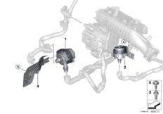 Электрический насос ОЖ для BMW F45N 225xe B38X (схема запасных частей)