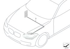 Переоснащ.модиф.модели фара для BMW F30 320i N20 (схема запасных частей)