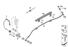 Тормозной трубопровод Зд без ABS для BMW K28 R 1200 ST (0328,0338) 0 (схема запасных частей)