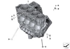 Блок-картер двигателя для BMW K43 K 1200 R Sport (0585,0595) 0 (схема запасных частей)