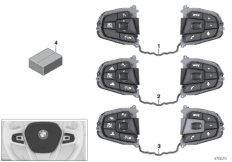 Переключатель рулевого колеса Sport для BMW G12 750LiX 4.4 N63R (схема запасных частей)