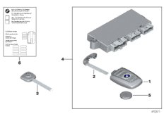 Дистанционное радиоуправление для BMW F02N 750Li N63N (схема запасных частей)