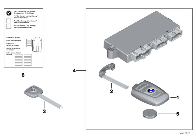 Дистанционное радиоуправление для BMW F02 750LiX N63 (схема запчастей)