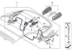 Гидравлический узел складного верха для BMW RR6 Dawn N74R (схема запасных частей)