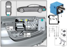Реле клапанного блока K80 для BMW F82 M4 GTS S55 (схема запасных частей)
