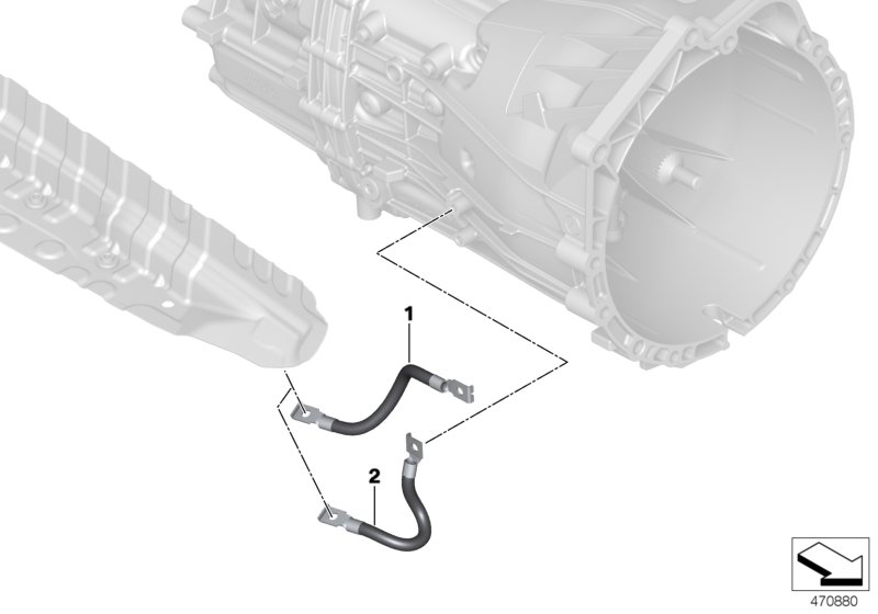 Провод на массу для BMW F87 M2 N55 (схема запчастей)
