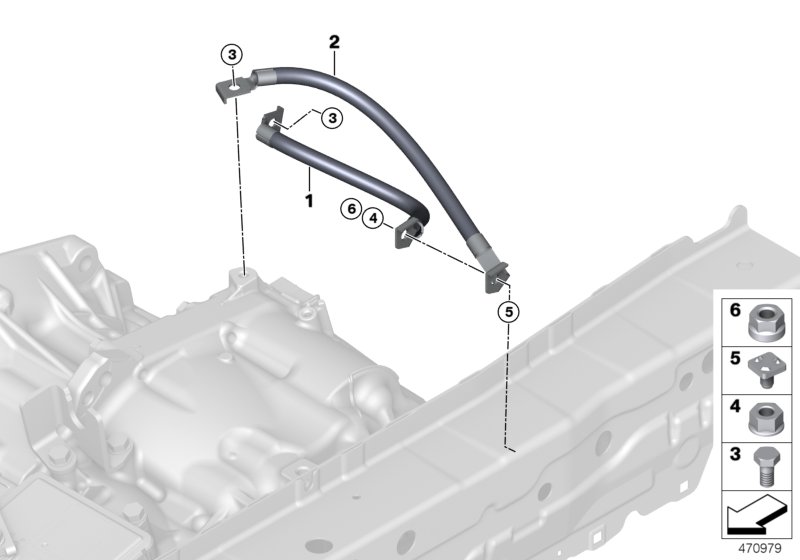 Провод на массу для BMW F46N 220d B47 (схема запчастей)