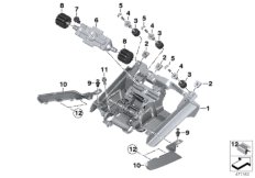Фиксатор сиденья для BMW K48 K 1600 GTL 17 (0F02, 0F12) 0 (схема запасных частей)