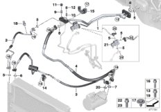 Трубопроводы хладагента Пд для BMW F15 X5 40eX N20 (схема запасных частей)