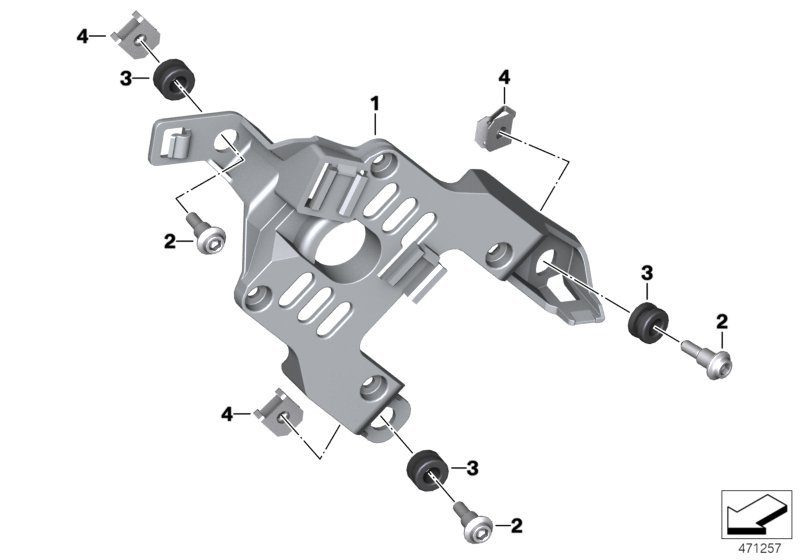 Кронштейн ЭБУ для BMW K02 G 310 GS (0G02, 0G12) 0 (схема запчастей)