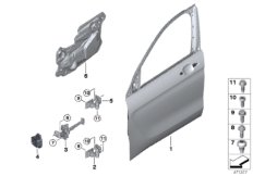 Дверь Пд, петли/ограничитель двери для BMW M13 Zinoro 60H/100H B38X (схема запасных частей)