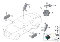 система охранной сигнализации для BMW RR6 Dawn N74R (схема запасных частей)
