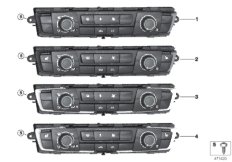 Панель управления кондиционера для BMW F20 118dX N47N (схема запасных частей)