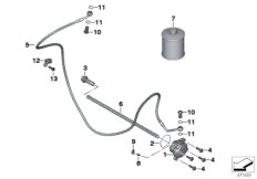 Привод управления сцеплением для BMW K48 K 1600 GTL 17 (0F02, 0F12) 0 (схема запасных частей)