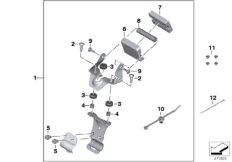 Доп.элементы навигатора BMW Motorrad для BMW K19 C 650 GT 16 (0C05, 0C15) 0 (схема запасных частей)