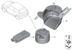 система охранной сигнализации для BMW F54 Cooper SD B47 (схема запасных частей)