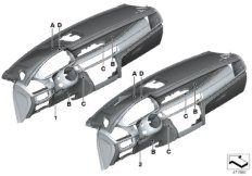 Индивидуальная панель приборов, кожа для BMW F16 X6 28iX N20 (схема запасных частей)