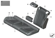 Инд.обивка сиденья пов.комфорт.кожа для BMW F16 X6 28iX N20 (схема запасных частей)