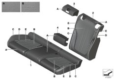 Инд.обивка сид.пов.комфорт.климат-кожа для BMW F16 X6 50iX 4.4 N63N (схема запасных частей)