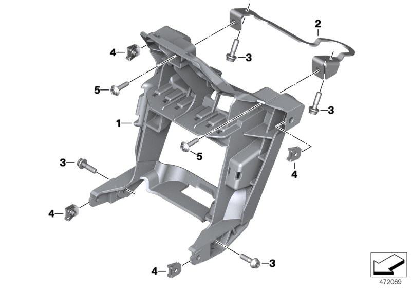 Передний кронштейн для BMW K03 G 310 R (0G01, 0G11) 0 (схема запчастей)