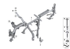опора панели приборов для BMW M13 Zinoro 60H/100H B38X (схема запасных частей)